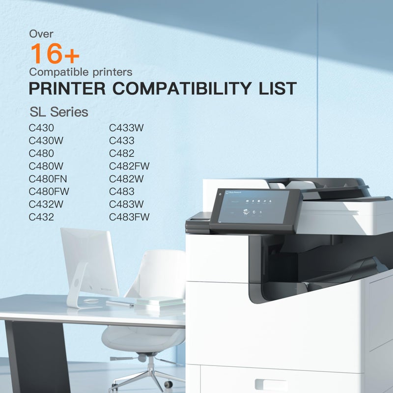 E-Z Ink خراطيش حبر متوافقة E-Z Ink بديل لـ Samsung CLT-K404S CLT-C404S CLT-M404S CLT-Y404S CLT 404S للاستخدام مع طابعة C480FW C430W SL-C430W SL-C480FW SL-C480FN (عبوة 4)  - Image 4